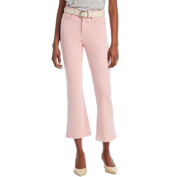 Frame Womens Le Crop High Rise Cropped Mini Bootcut Jeans 28 Dusty Pink NWT $248